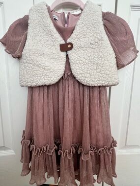 Nordstrom Pink Dress with Rose Gold Trim